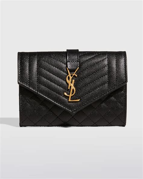 ysl zip leather wallet|YSL envelope wallet.